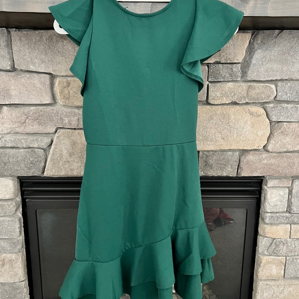 Green cocktail dress